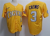 Men's LSU Tigers #3 ylan Crews Gold 2023 Stitched Baseball Jersey Dzhi,baseball caps,new era cap wholesale,wholesale hats